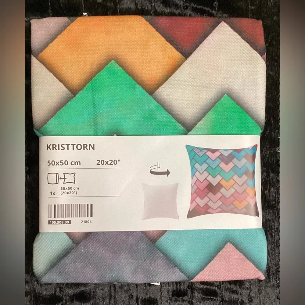 KRISTTORN Pastel Geometric Chevron Pillow Cover - Multicolor 20x 20”